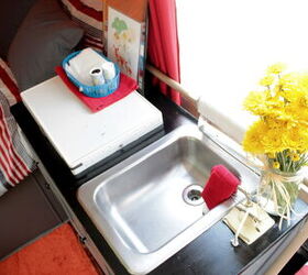 They redid their 1990 Coleman Pop Up camping trailer on a shoestring budget