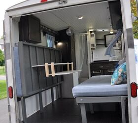 utility trailer to mini camper conversion