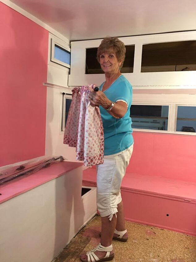 a glamper with a purpose, New curtains going up