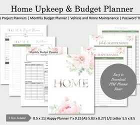 frugal homemaking tips ideas for saving money every day, Need Help Keeping Track of Budget and Home Upkeep Grab my Planner