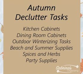 decluttering tasks by season to keep your home mess free, Autumn Declutter Tasks