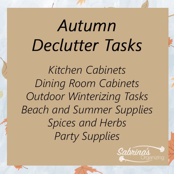 decluttering tasks by season to keep your home mess free, Autumn Declutter Tasks