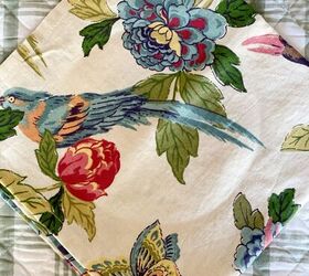 simple and thrifty spring decor ideas, thrifted bird and butterfly cloth napkins