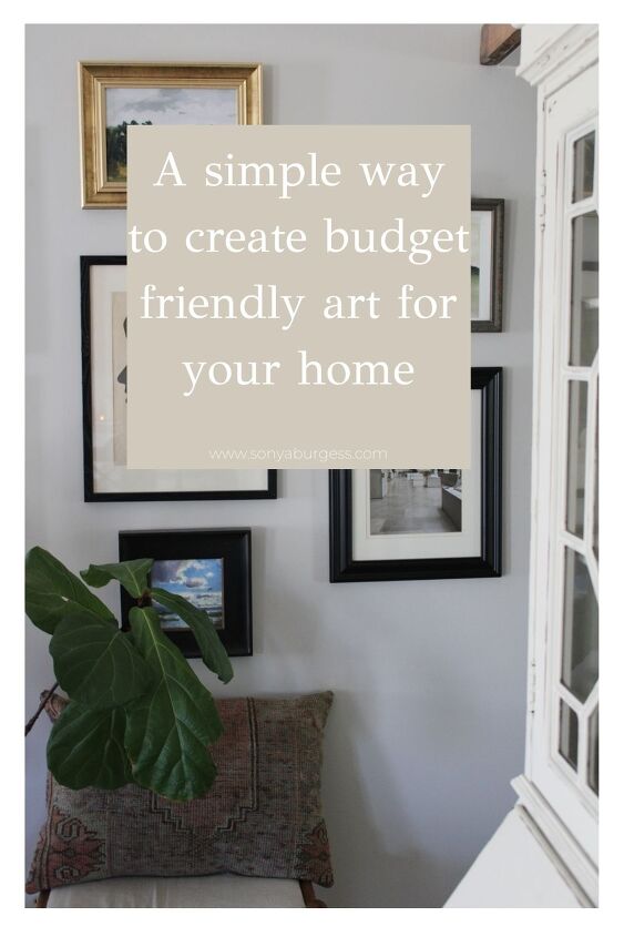 a simple way to add budget friendly art to your home, gallery wall