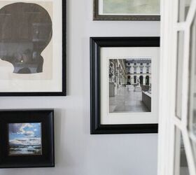 a simple way to add budget friendly art to your home, neutral gallery wall