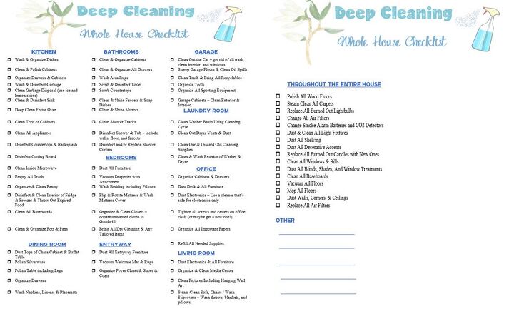 tips for living a minimalist lifestyle through home organization, free deep cleaning checklist