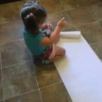7 easy budget friendly activities for preschoolers, Taping down the paper