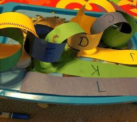 7 easy budget friendly activities for preschoolers, Our paper chain in progress