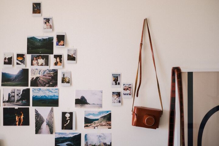 expandable tiny home, Family photographs displayed on the wall
