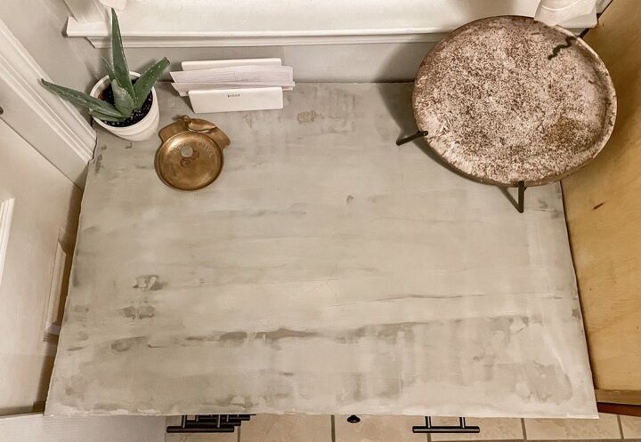 how to create faux diy concrete countertops