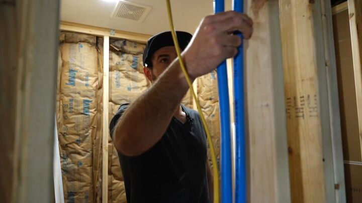 how to build a tiny home on a budget 6 ways to save money, Using Smurf tube for electrical installation
