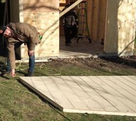how to build a shed in one day in 7 simple steps, Installing trim on a DIY shed