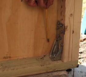 how to build a shed in one day in 7 simple steps, Securing the walls of the shed