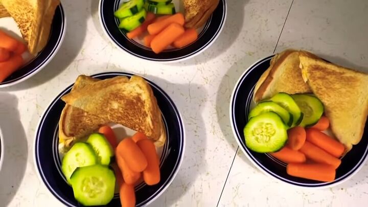 what groceries to buy with 20 for 60 extreme budget family meals, Grilled cheese with vegetables