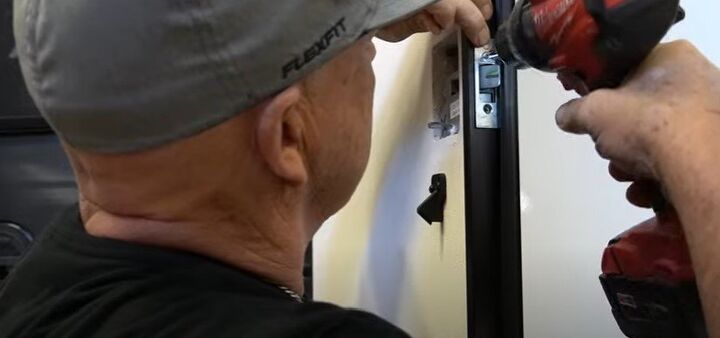 how to easily install an rv keyless entry door lock system, Removing the old lock