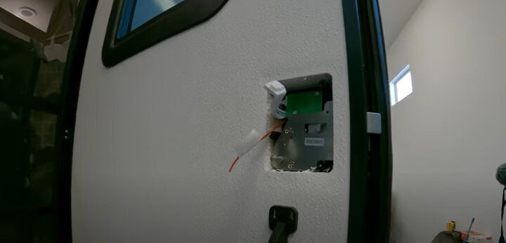 how to easily install an rv keyless entry door lock system, Back of the lock