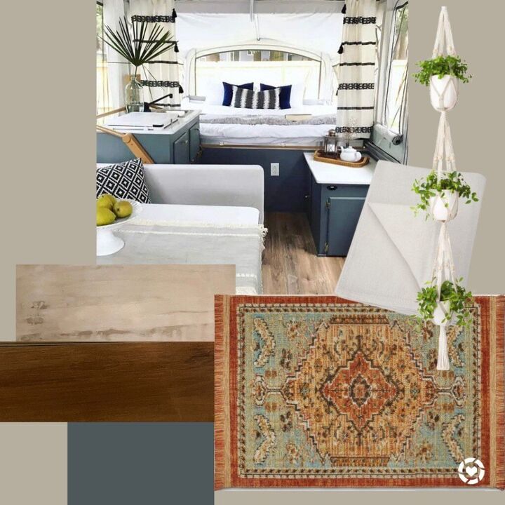 how to pop up camper diy remodel on a budget, here is my inspiration mood board