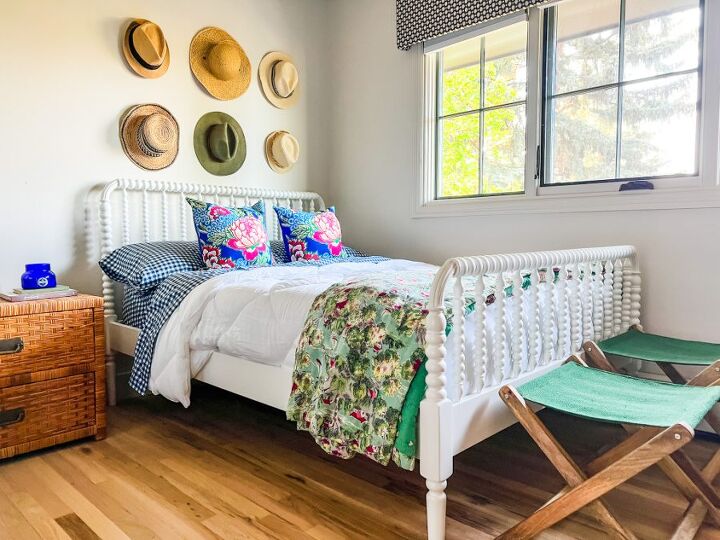 affordable ways to incorporate coastal decor in your home, I scored this bed and side table on FB Marketplace