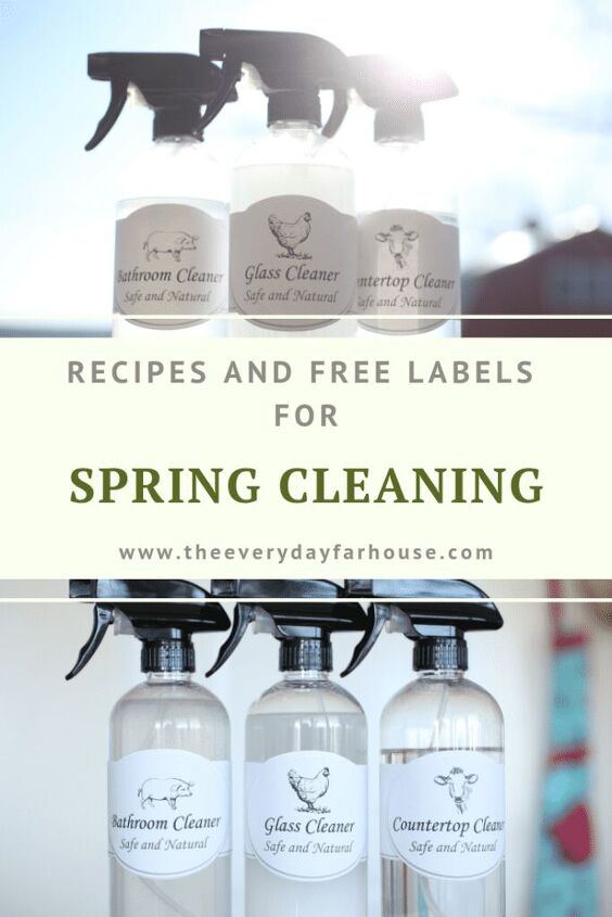 all natural cleaning roundup plus free printable labels