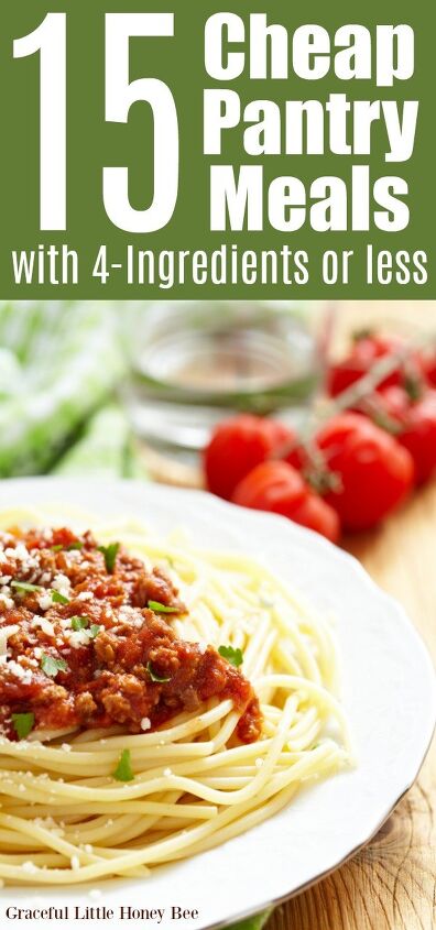 15 cheap pantry meals with 4 ingredients or less free printable