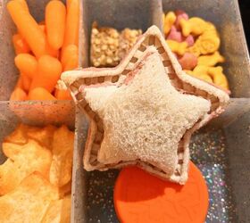 budget friendly fast back to school lunch ideas, Mini container with ranch and bologna star