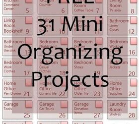 31 mini organizing projects