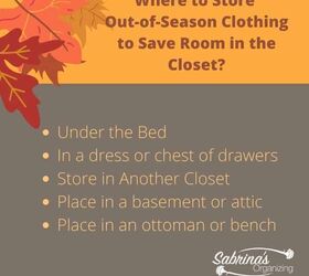 the best way to organize clothing during the fall months