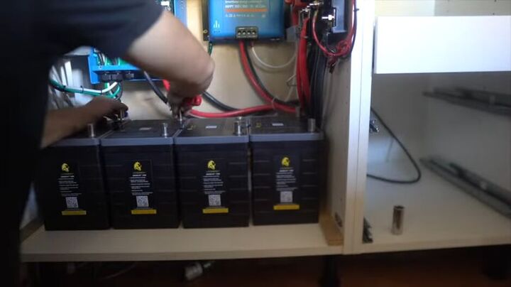 how to do a diy electric bus conversion take a skoolie off grid, Fitting DC distribution in a cabinet