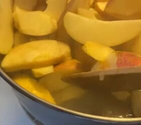 delicious frugal homemade apple butter recipe for canning, Simmering apples