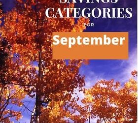 10 great savings categories for september