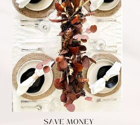 save money with a thrifted fall table setting