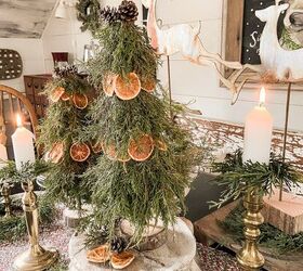 19 sustainable christmas craft ideas trends, Fresh Cedar Dried Orange Topiaries for sustainable Christmas Craft Ideas