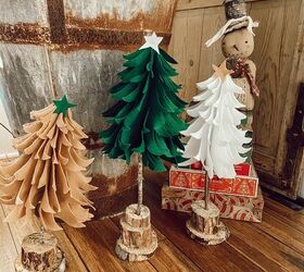 19 sustainable christmas craft ideas trends, Foraged Twigs Tree Limbs make cute whimsical Christmas Trees using felt fabric