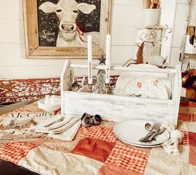 19 sustainable christmas craft ideas trends, Scrap Fabric Patchwork Table Throw or Table Cloth