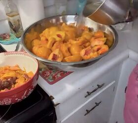 want to save the summer s peaches try this easy peach canning recipe, Treating the peaches with Ball Fruit Fresh