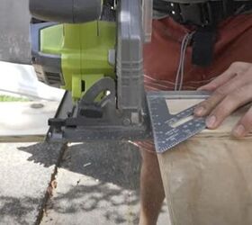 12 essential powers tools you should use to convert a van, Chopping wood with a circular saw