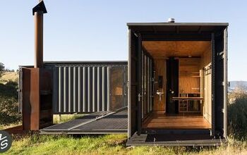 This Hilltop Shipping Container Home Offers Off-Grid Living in Nature