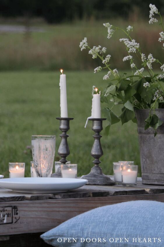 thrifty tablescape ideas for a stunning table, Notice the candle on the left is tilted slightly