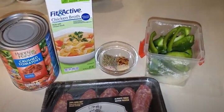 3 super easy convenient dump and go crock pot meals, Italian sausage and peppers ingredients
