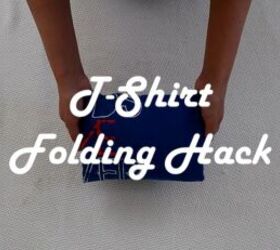 11 clothes folding hacks to keep your drawers closet organized, T shirt folding hack