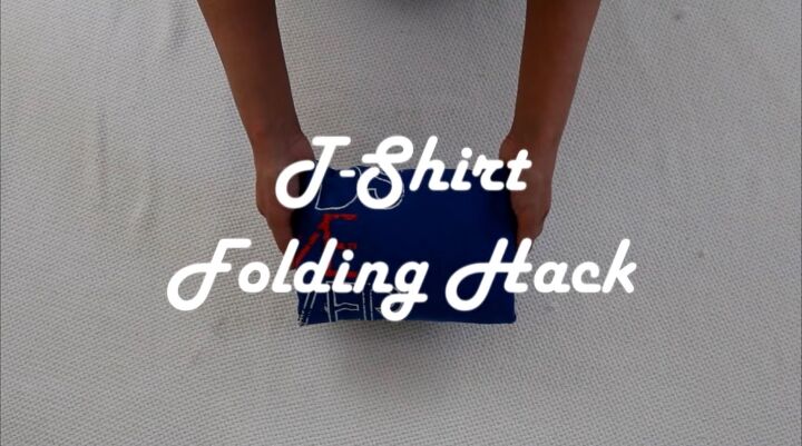 11 clothes folding hacks to keep your drawers closet organized, T shirt folding hack