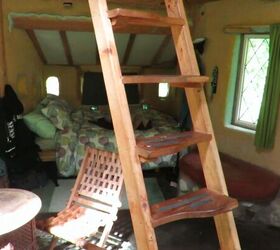 would you stay in a cob house we did here s what it was like, Cob h ouse bedroom and loft ladder
