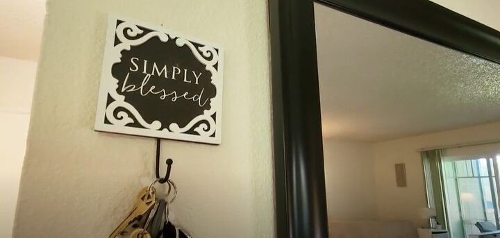 minimalist home organization tips for your entryway launchpad, Mirror and keyholder
