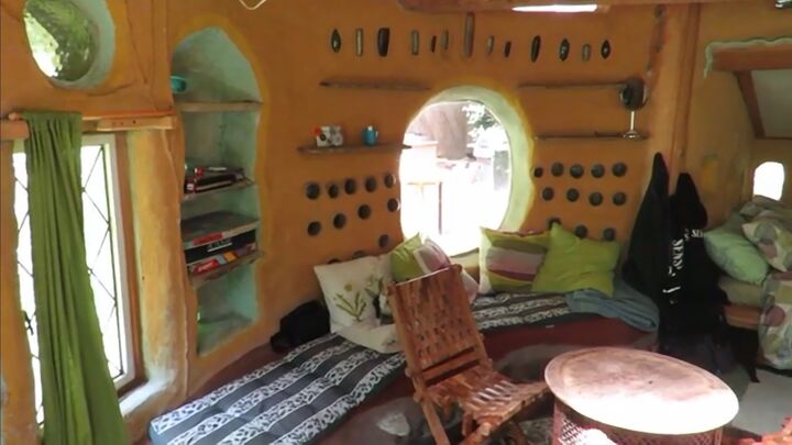 would you stay in a cob house we did here s what it was like, Cob h ouse interior