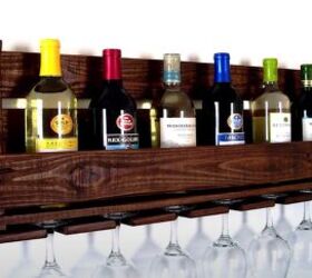 7 fun crafty home organization ideas on a budget, Pallet wine rack