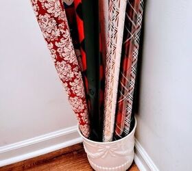 organizing tips for closet, how to store wrapping paper