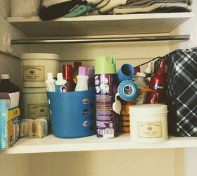 how to organize your bathroom closet
