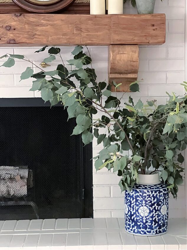 natural and simple decorating ideas for fall, Using large natural branche for Fall decor in my home