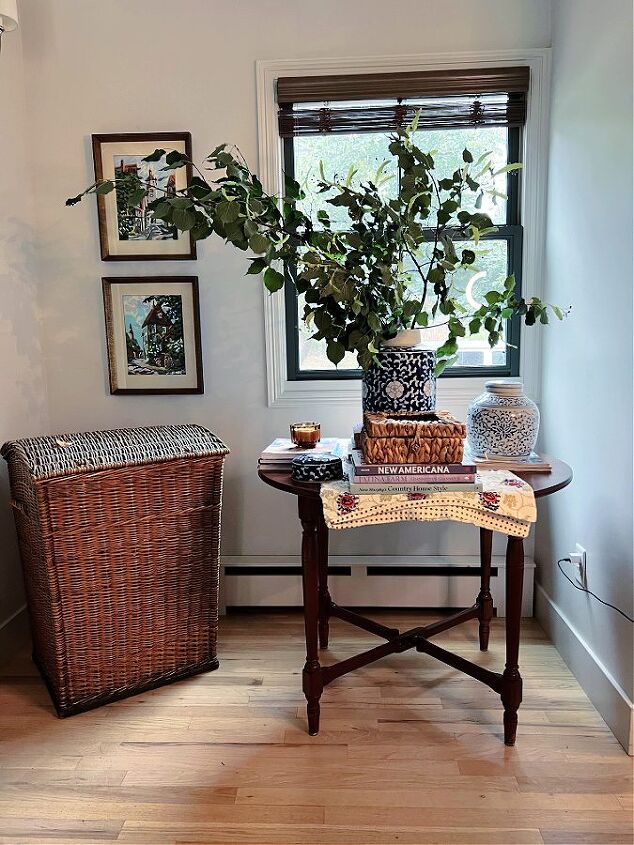 natural and simple decorating ideas for fall, Using huge Fall branches from our front tree for free fall decor