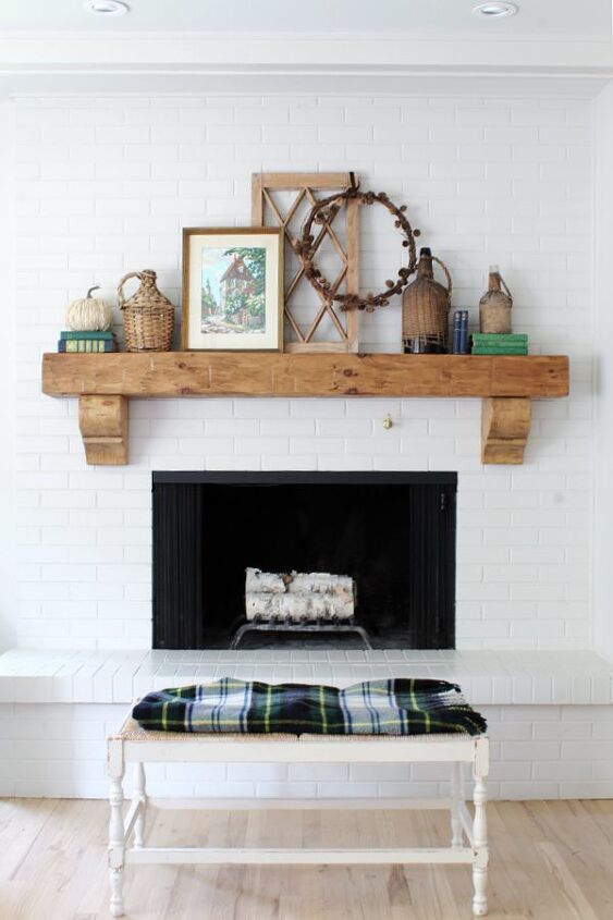 3 easy ways to transition your home decor from summer to fall, See Fall mantel details HERE